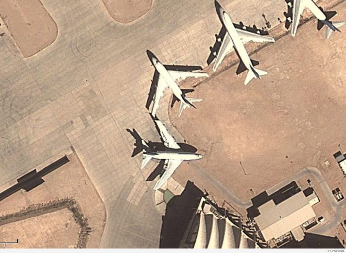 2 Syrianair B747SP in Riyadh