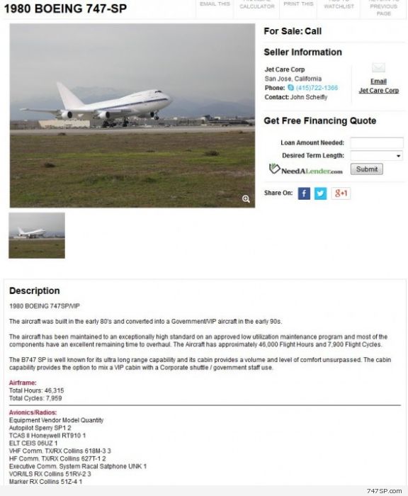 747SP for sale